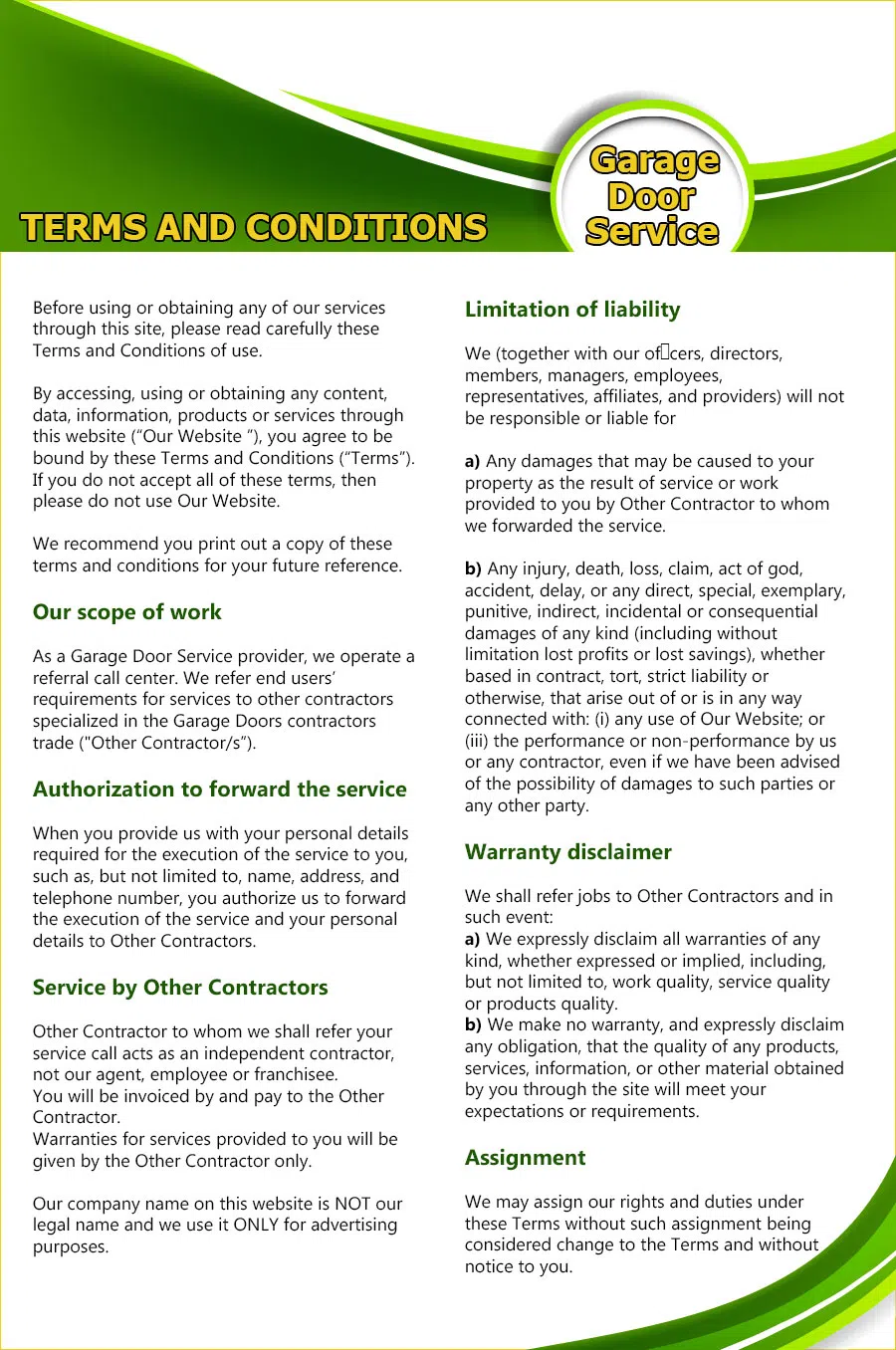 Master Garage Door Service Inglewood, CA 310-602-7718